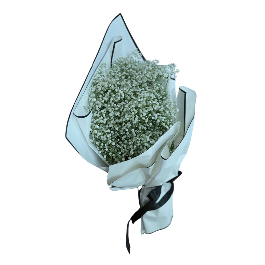 זר גיבסניות לבן עדין ואלגנטי